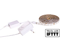 Luminea WLAN-LED-Streifen in RGB, 2 m, Amazon Alexa & Google Assistant komp.; WLAN-LED-Streifen-Sets, kompatibel zu Amazon Alexa & Google Assistant WLAN-LED-Streifen-Sets, kompatibel zu Amazon Alexa & Google Assistant WLAN-LED-Streifen-Sets, kompatibel zu Amazon Alexa & Google Assistant WLAN-LED-Streifen-Sets, kompatibel zu Amazon Alexa & Google Assistant