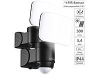 Luminea 2x Kabelloser LED-Außenstrahler mit PIR-Bewegungsmelder, 300 lm, IP44; LED-Fluter mit Bewegungsmelder (tageslichtweiß) LED-Fluter mit Bewegungsmelder (tageslichtweiß) LED-Fluter mit Bewegungsmelder (tageslichtweiß)