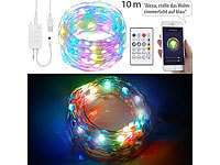 Luminea Home Control Lichterkette mit Musik, Lichterkette Rgb