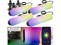 Luminea Home Control LED light bar, RGB-Lampen Tisch