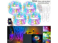 Luminea Home Control Lichterkette RGB LED