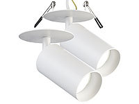 Luminea Deckenstrahler, Deckenlampe Schlafzimmer; LED-Spots GU10 (warmweiß) LED-Spots GU10 (warmweiß) LED-Spots GU10 (warmweiß) 
