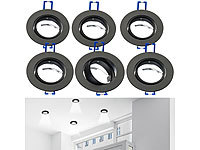 Luminea Einbauleuchten-Fassung, Einbaulampen-Fassungen, Einbaurahmen; LED-Spots GU10 (warmweiß) LED-Spots GU10 (warmweiß) LED-Spots GU10 (warmweiß) 