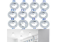 Luminea Leuchtmittel-Rahmen, Einbaurahmen für Strahler; LED-Spots GU10 (warmweiß) LED-Spots GU10 (warmweiß) LED-Spots GU10 (warmweiß) 