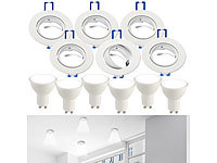 Luminea GU10 Leuchten, GU10 LED tageslichtweiß, GU10-Spots Fassungen