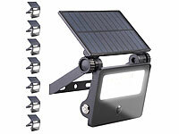 Luminea Solar LED Spots, Solar Scheinwerfer außen; LED-Fluter mit Bewegungsmelder (tageslichtweiß) LED-Fluter mit Bewegungsmelder (tageslichtweiß) LED-Fluter mit Bewegungsmelder (tageslichtweiß) 