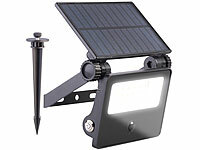 Luminea LED Solarleuchten Gärten, LED Solar Leuchten außen Gärten; LED-Solar-Fluter mit Bewegungsmelder LED-Solar-Fluter mit Bewegungsmelder LED-Solar-Fluter mit Bewegungsmelder 