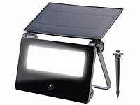 Luminea Erdspieß Solarleuchten, Solar Garten Strahler Erdspieß; LED-Solar-Fluter mit Bewegungsmelder LED-Solar-Fluter mit Bewegungsmelder LED-Solar-Fluter mit Bewegungsmelder 