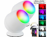 Luminea Home Control Tischleuchte, WiFi-LED-Lampen, RGB-Lampe Tisch