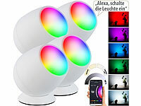 Luminea Home Control WiFi-LED-Lampe Alexa, RGB-Lampen Tisch