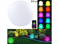 Luminea Home Control LED-Kugel Akku, Rasen-Gartenbeleuchtung