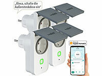 Luminea Home Control WiFi Steckdosen Outdoor