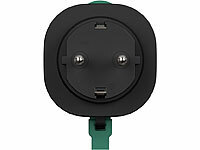Luminea Home Control Outdoor-WLAN-Steckdose mit Energiekostenmesser, App & Sprachsteuerung; WLAN-Steckdosen mit Stromkosten-Messfunktion