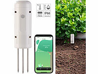Luminea Home Control Smarter, universeller ZigBee-Boden-Feuchtigkeits & Temperatursensor