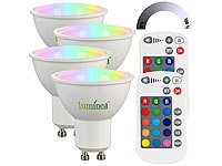 Luminea GU-10-LED RGB, LED-Leuchtmittel GU10 Farbwechsel; LED-Spots GU10 (warmweiß) LED-Spots GU10 (warmweiß) LED-Spots GU10 (warmweiß) 