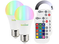 Luminea LED mit Fernbedienung, Glühbirne mit Fernbedienung; LED-Tropfen E27 (warmweiß) LED-Tropfen E27 (warmweiß) LED-Tropfen E27 (warmweiß) 