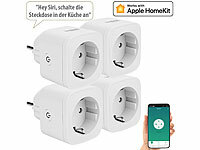 Luminea Home Control Smart-Steckdose Alexa, WLAN Steckdose Smart Home; WLAN-Steckdosen mit Stromkosten-Messfunktion WLAN-Steckdosen mit Stromkosten-Messfunktion WLAN-Steckdosen mit Stromkosten-Messfunktion