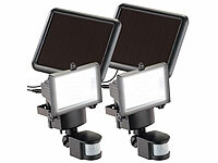 Luminea LED Solar Scheinwerfer, LED Solar Flutlicht Strahler; LED-Fluter mit Bewegungsmelder (tageslichtweiß) LED-Fluter mit Bewegungsmelder (tageslichtweiß) LED-Fluter mit Bewegungsmelder (tageslichtweiß)