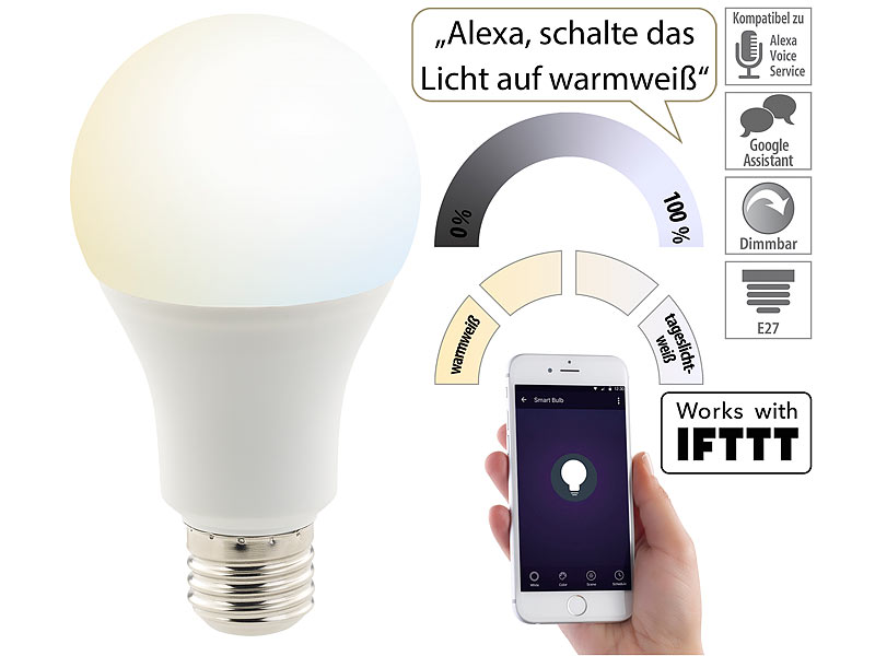 ; Wireless LED Bulbs with voice control 