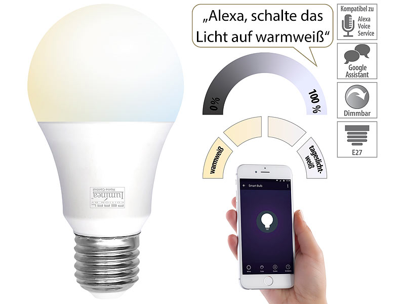 ; WLAN-LED-Lampen E27 RGBW 