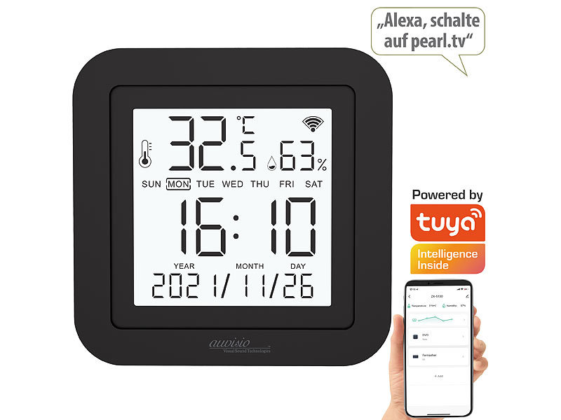 ; WLAN-Temperatur- & Luftfeuchtigkeits-Sensoren mit App und Sprachsteuerung 