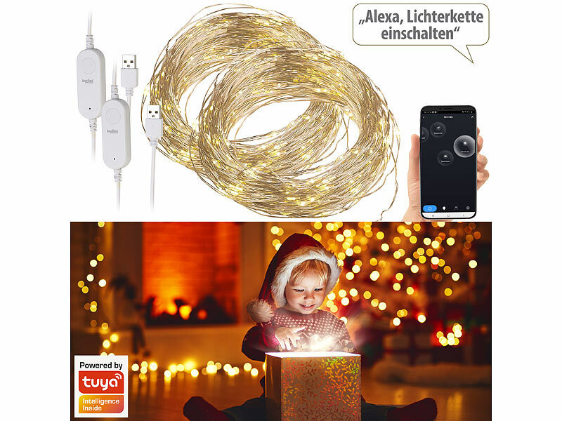 ; RGB-LED-Lichterdrähte mit WLAN, App- und Sprach-Steuerung RGB-LED-Lichterdrähte mit WLAN, App- und Sprach-Steuerung RGB-LED-Lichterdrähte mit WLAN, App- und Sprach-Steuerung RGB-LED-Lichterdrähte mit WLAN, App- und Sprach-Steuerung 