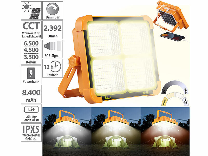 ; Wasserfeste LED-Fluter (warmweiß) 