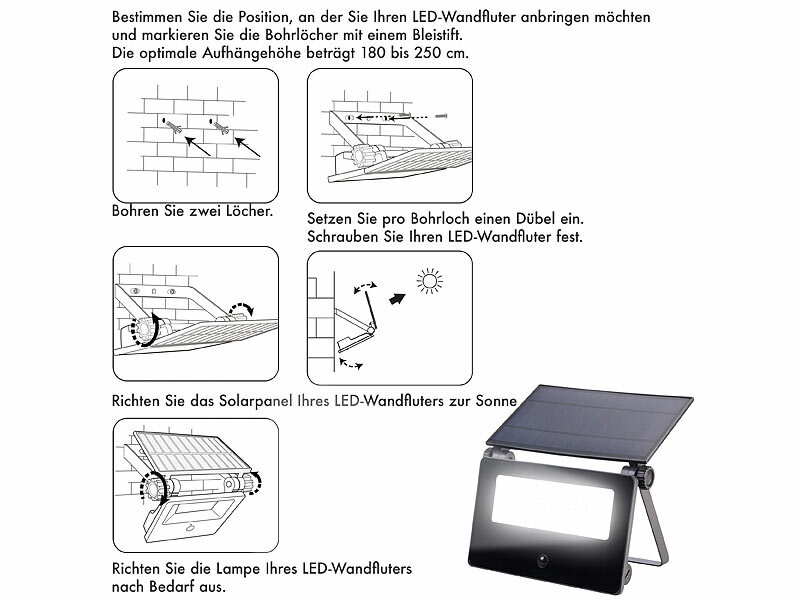 ; LED-Fluter mit Bewegungsmelder (tageslichtweiß) LED-Fluter mit Bewegungsmelder (tageslichtweiß) LED-Fluter mit Bewegungsmelder (tageslichtweiß) 