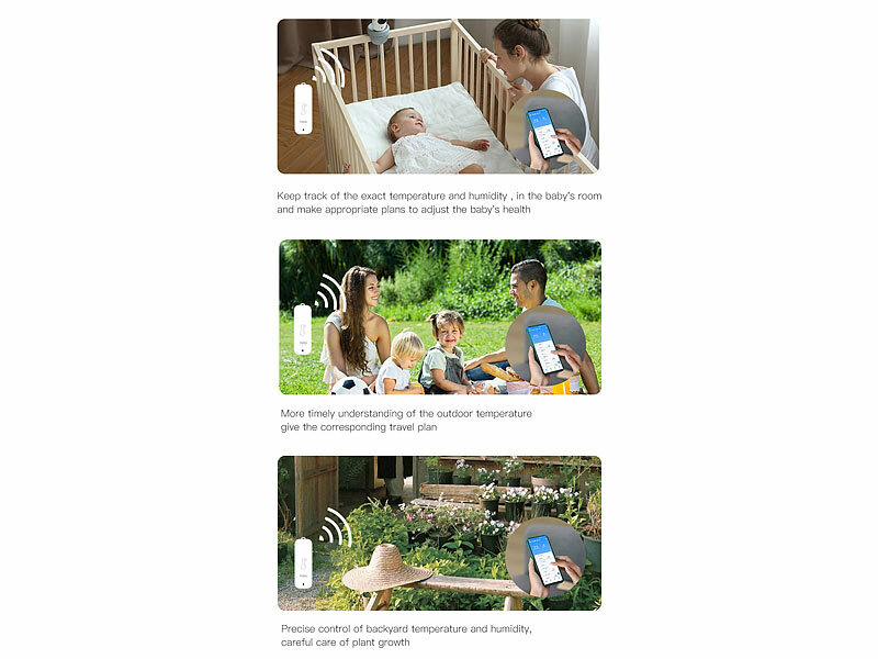; sensori di temperatura e umidità WiFi con analisi dell'app sensori di temperatura e umidità WiFi con analisi dell'app sensori di temperatura e umidità WiFi con analisi dell'app 