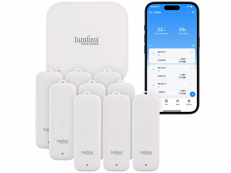 ; sensori di temperatura e umidità WiFi con analisi dell'app sensori di temperatura e umidità WiFi con analisi dell'app sensori di temperatura e umidità WiFi con analisi dell'app 