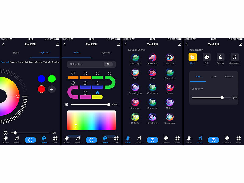 ; WLAN-USB-Stimmungsleuchten mit RGB + CCT-LEDs und App 
