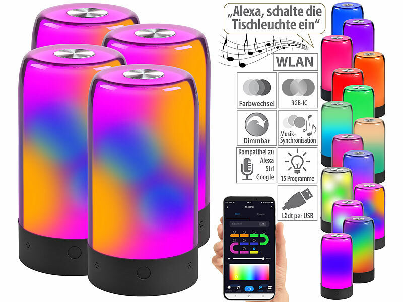 ; WLAN-LED-Lampen GU10 RGBW 