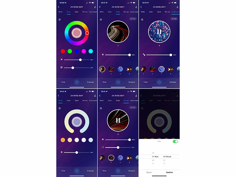 ; lampada da soffitto led wifi CCT, wlan-usb-luci d'atmosfera con rgb + cct-led e app lampada da soffitto led wifi CCT, wlan-usb-luci d'atmosfera con rgb + cct-led e app 
