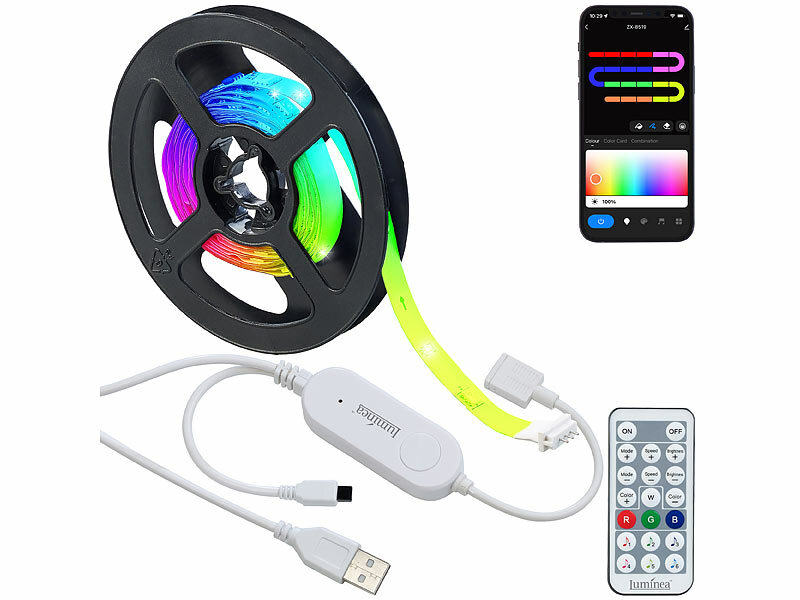 ; WLAN-LED-Steh-/Eck-Leuchten mit App 